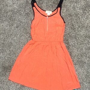 Wishful Park Coral Mini Dress with Black Accents